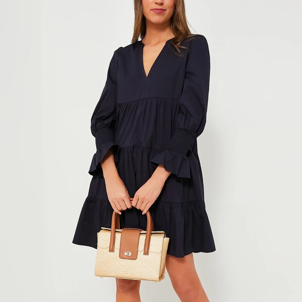 Tuckernuck x Pomander Place Navy Cotton Poplin Kenzo Dress